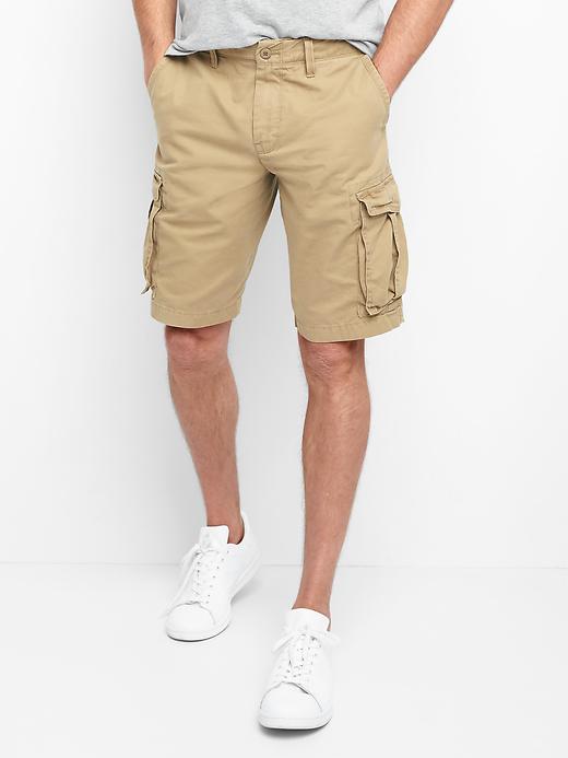 1 of 8 showing, with the color khaki of product 12" Cargo Shorts