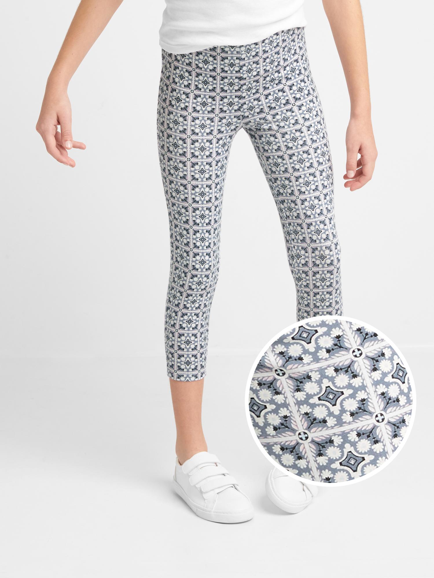 Print stretch jersey capris Gap