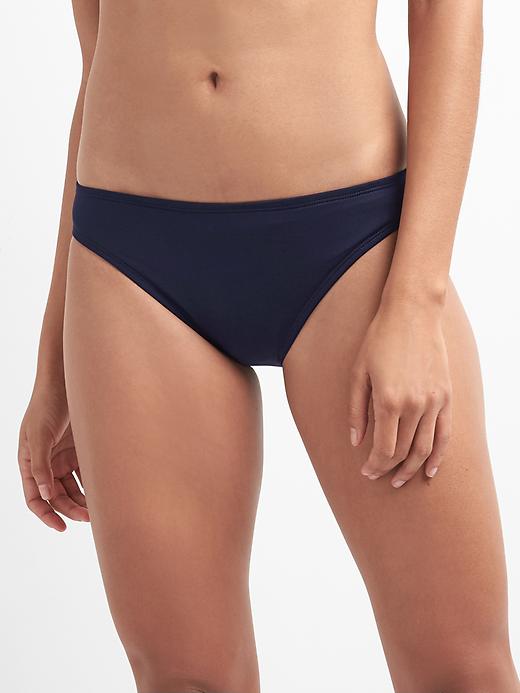 1 of 8 showing, with the color dark navy of product GapFit Classic Bikini Bottom