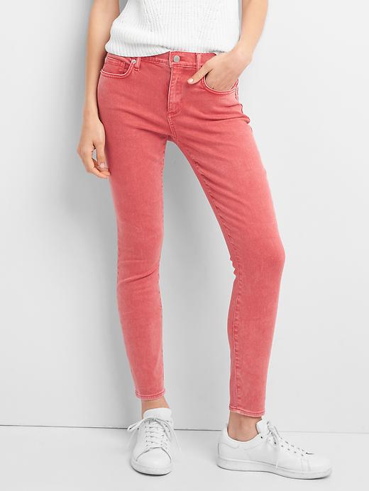 Image number 1 showing, Mid rise true skinny ankle color jeans