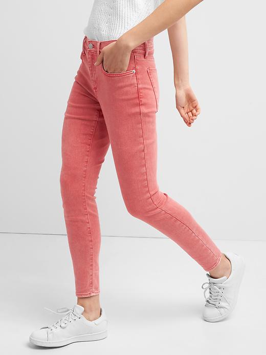 Image number 5 showing, Mid rise true skinny ankle color jeans