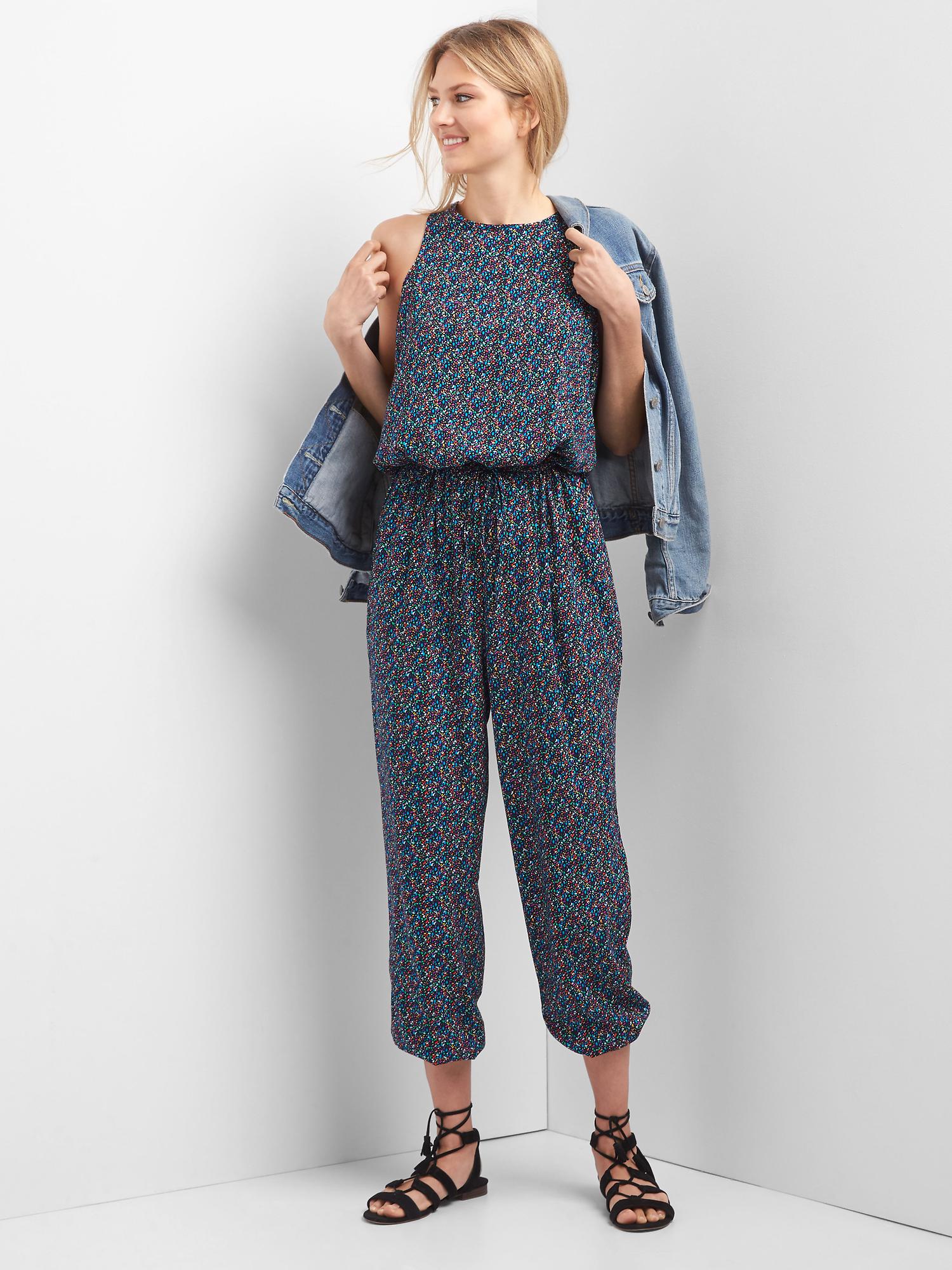Sleeveless jogger jumpsuit Gap
