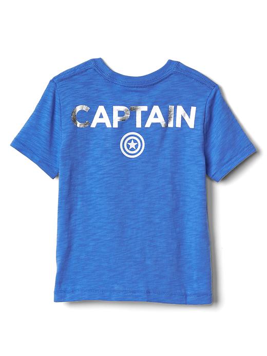 2 of 8 showing, with the color tile blue of product babyGap &#124 Marvel© superhero slub tee