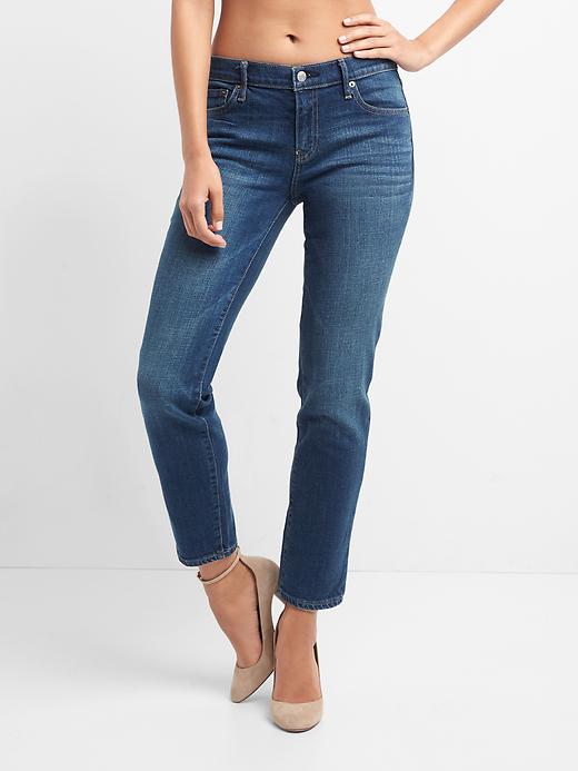 Image number 7 showing, Mid Rise Real Straight Jeans