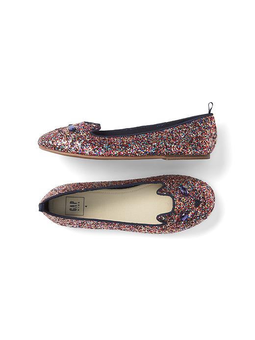 Glitter Cat Ballet Flats Gap