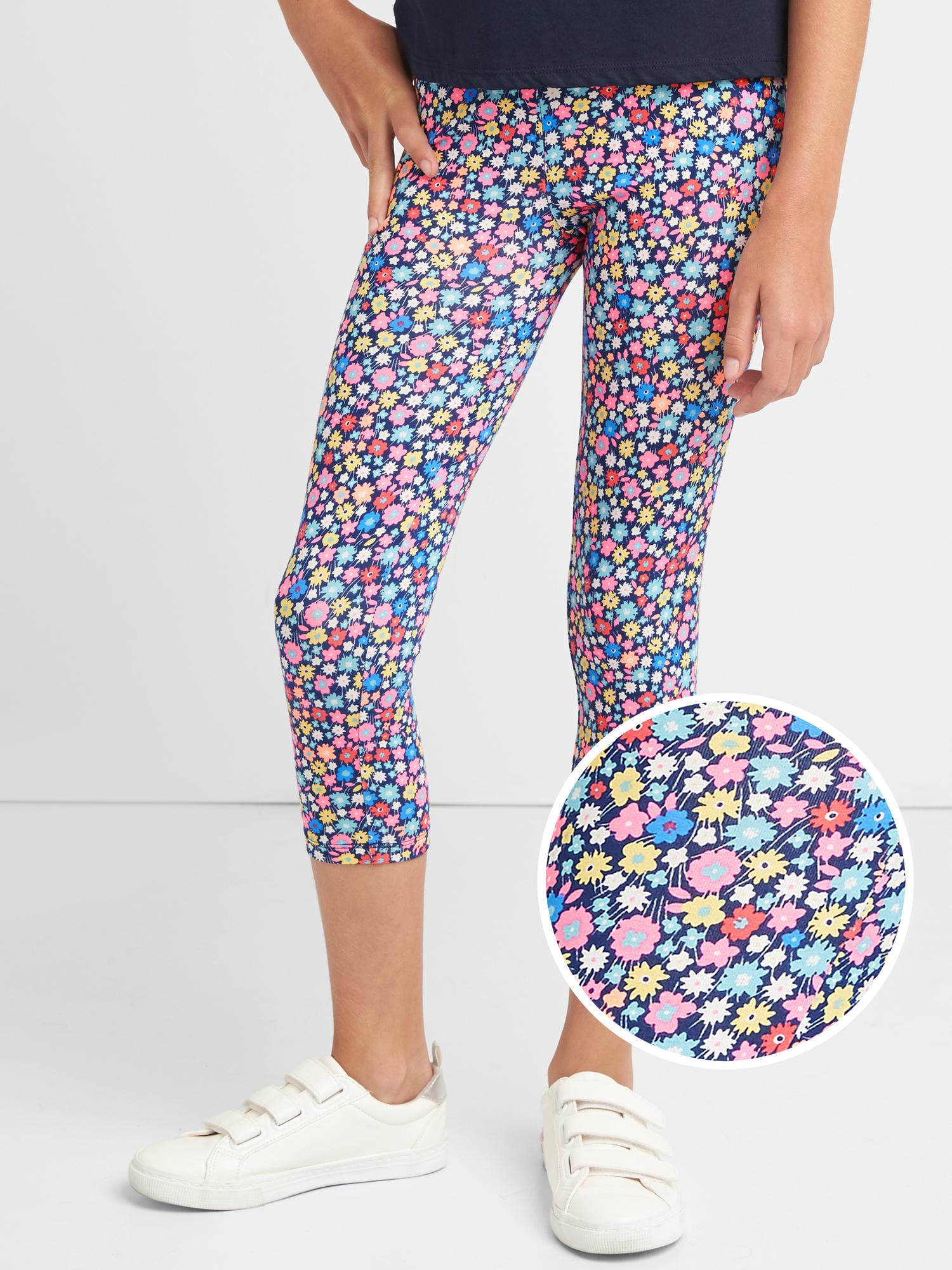 Print stretch jersey capris Gap