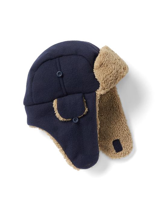 View large product image 2 of 2. Pro Fleece cozy trapper hat