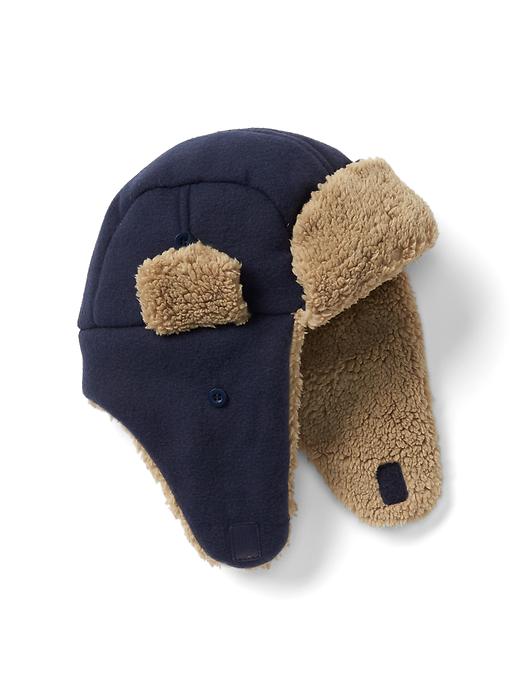 View large product image 1 of 2. Pro Fleece cozy trapper hat