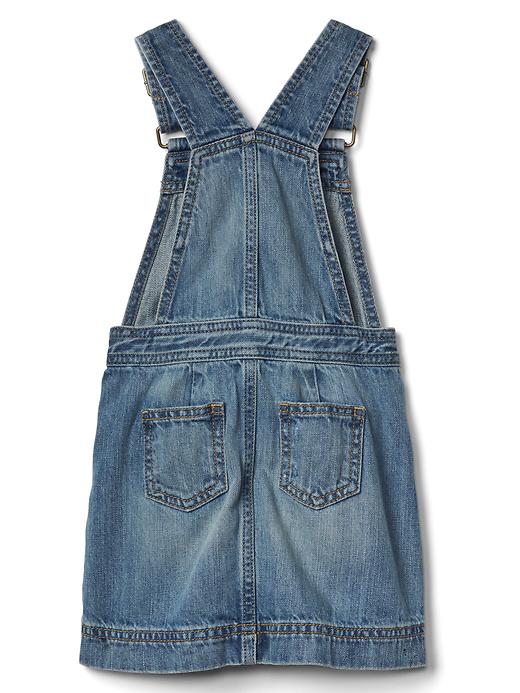 View large product image 2 of 4. Denim skirt overalls