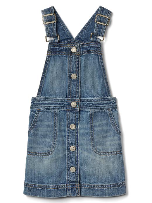 View large product image 1 of 4. Denim skirt overalls