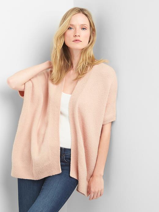View large product image 1 of 1. Wool open-front cardigan