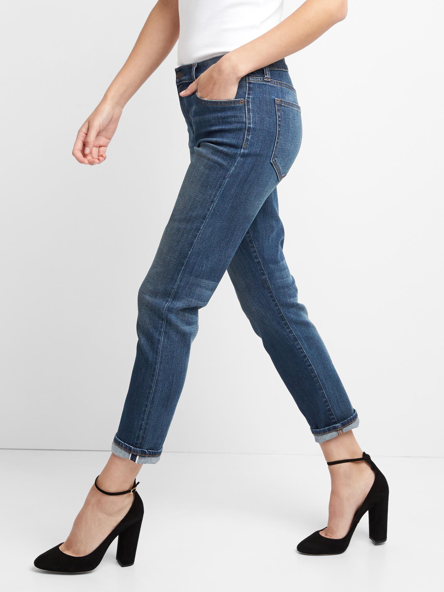 Gap mid rise best girlfriend jeans deals
