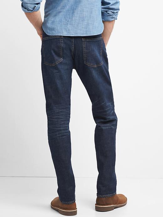 2 of 8 showing, with the color deep indigo ash of product Straight Jeans With Gapflex