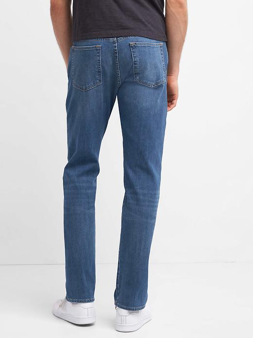 2 of 8 showing, with the color bright indigo of product Slim Fit Jeans with GapFlex