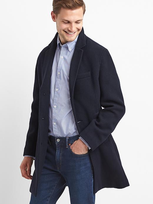 Wool blend coat