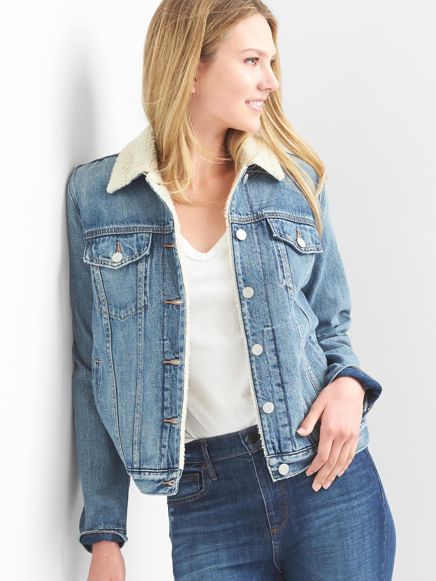 Gap womens shop sherpa jacket