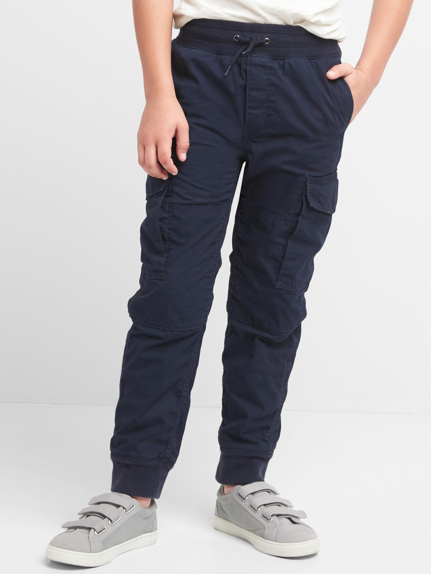 Jerseylined cargo joggers Gap