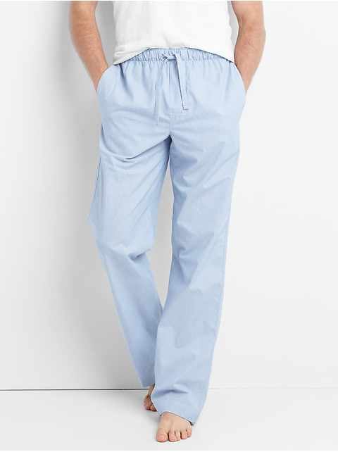 mens blue jean pajama pants