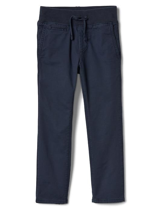 2 of 8 showing, with the color basic navy of product Pull-On Khakis in Stretch