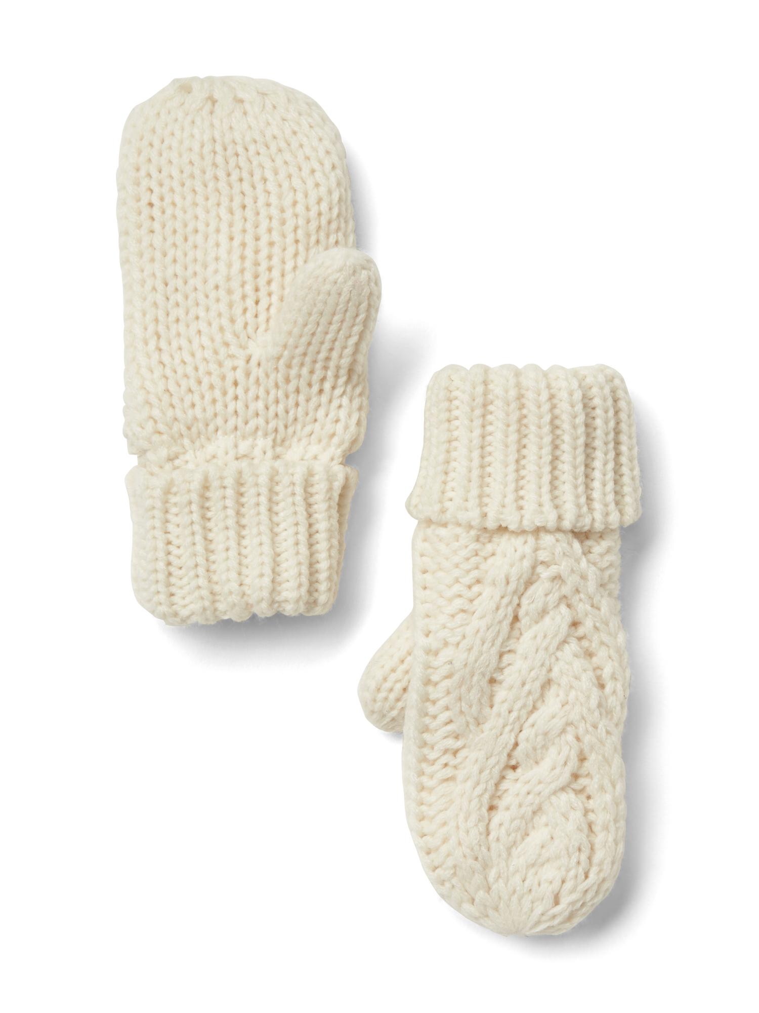 Cableknit mittens Gap