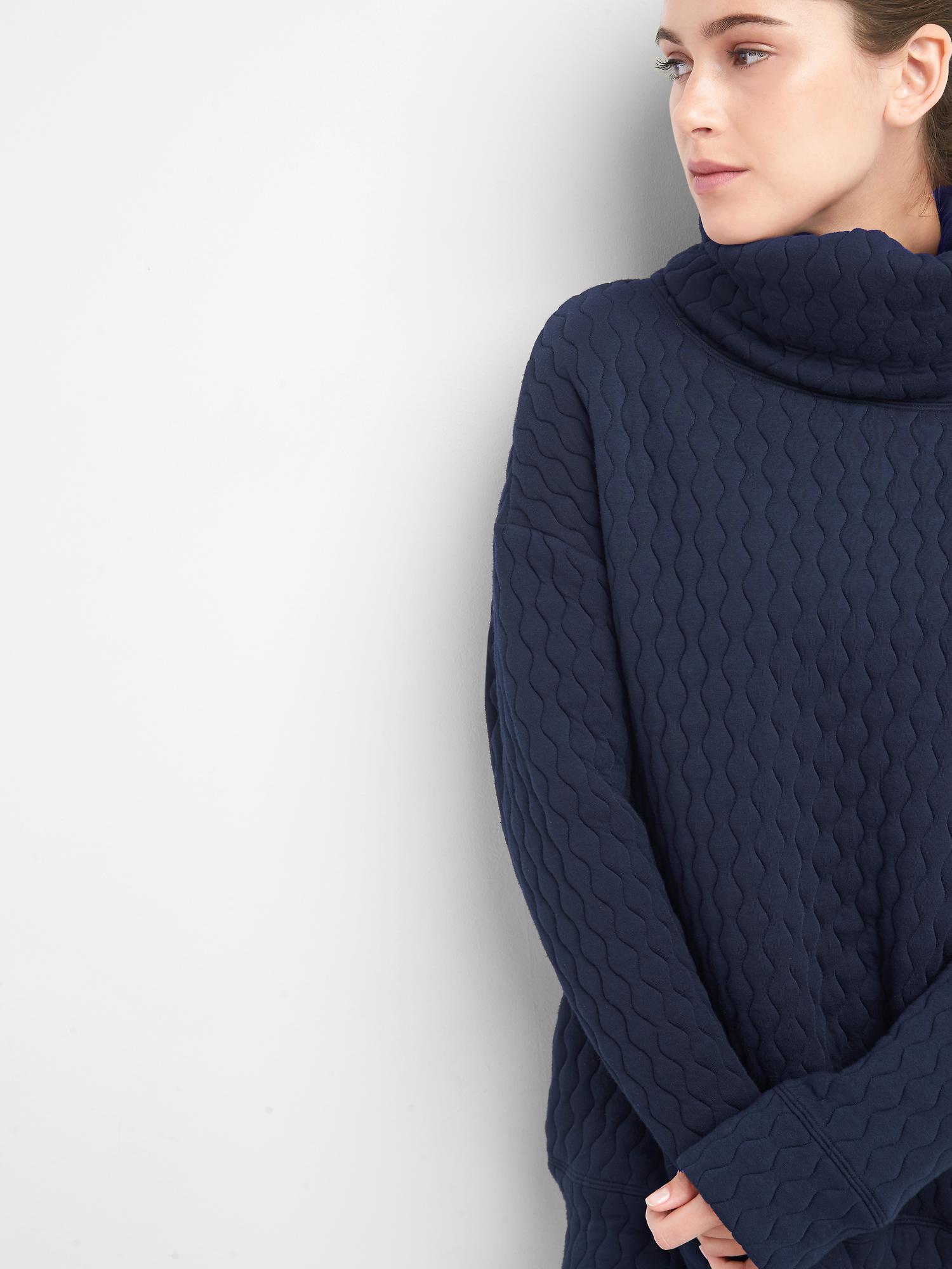 Gap jacquard online funnel neck pullover