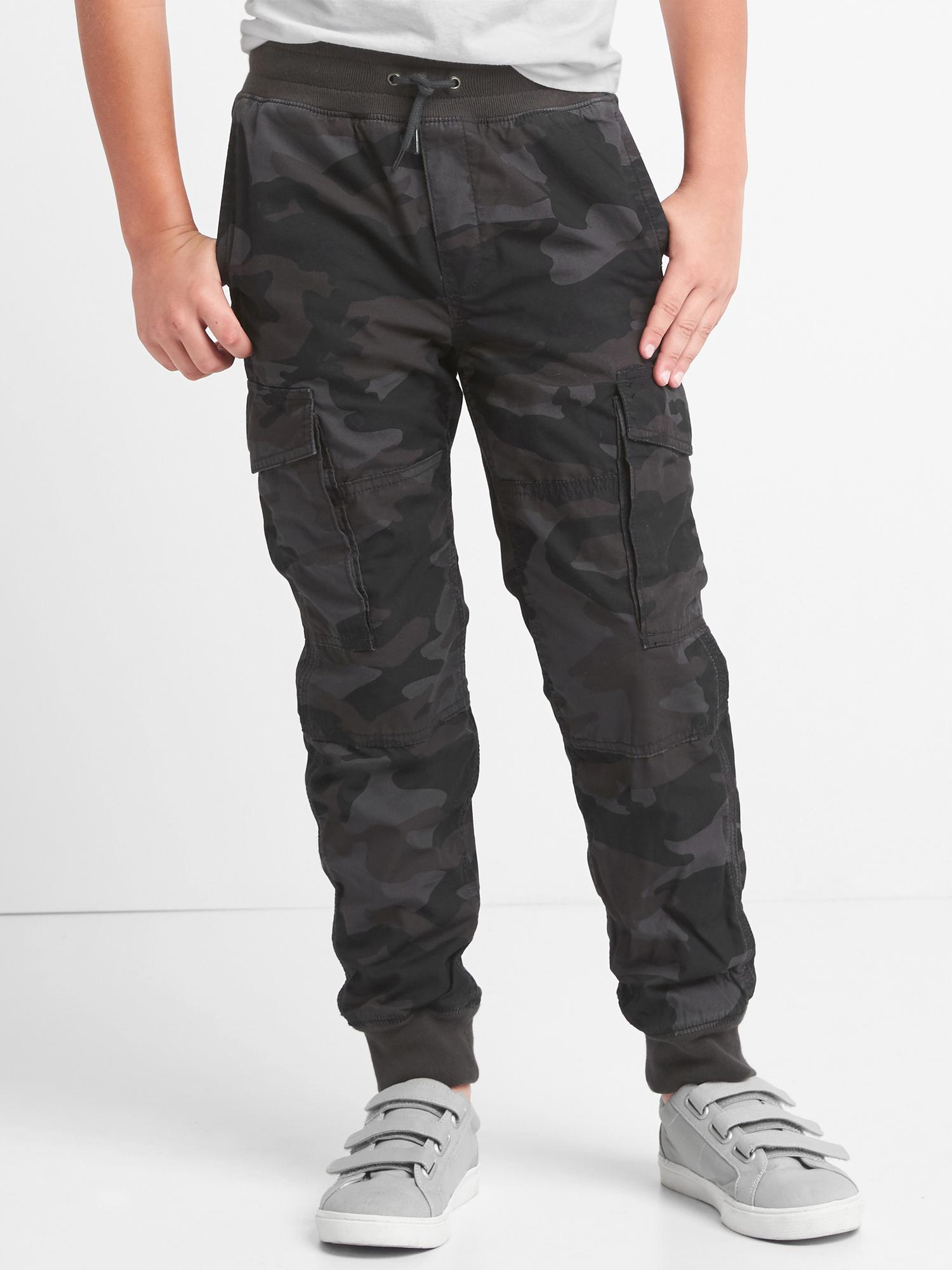 Jerseylined cargo joggers Gap