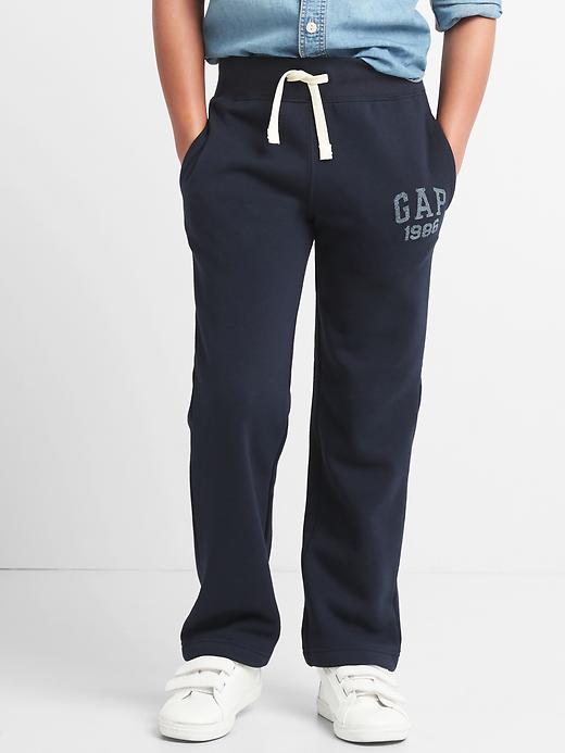 View large product image 1 of 1. Kids Gap Logo Pants in Fleece