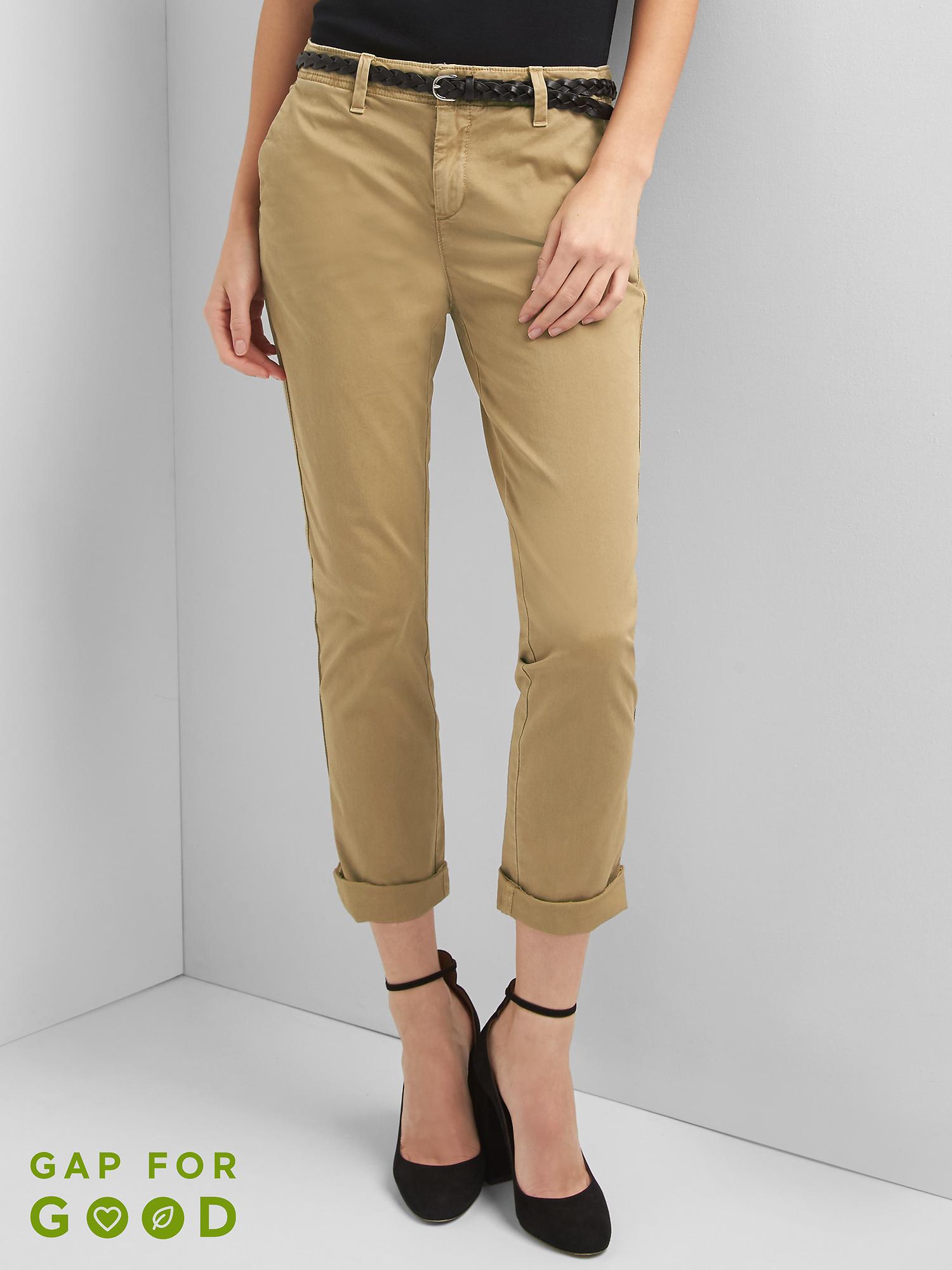 Girlfriend Twill Stripe Chinos