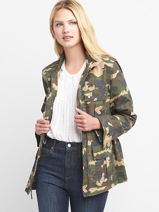 Image number 1 showing, Camo utility jacket