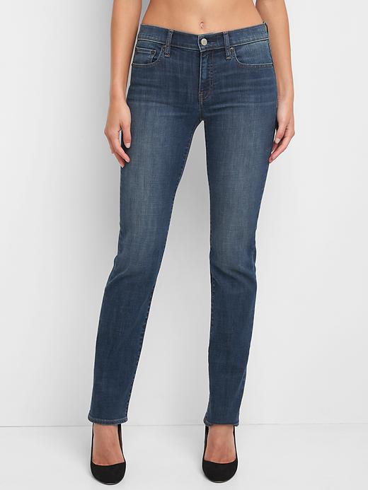 Image number 6 showing, Mid Rise Classic Straight Jeans