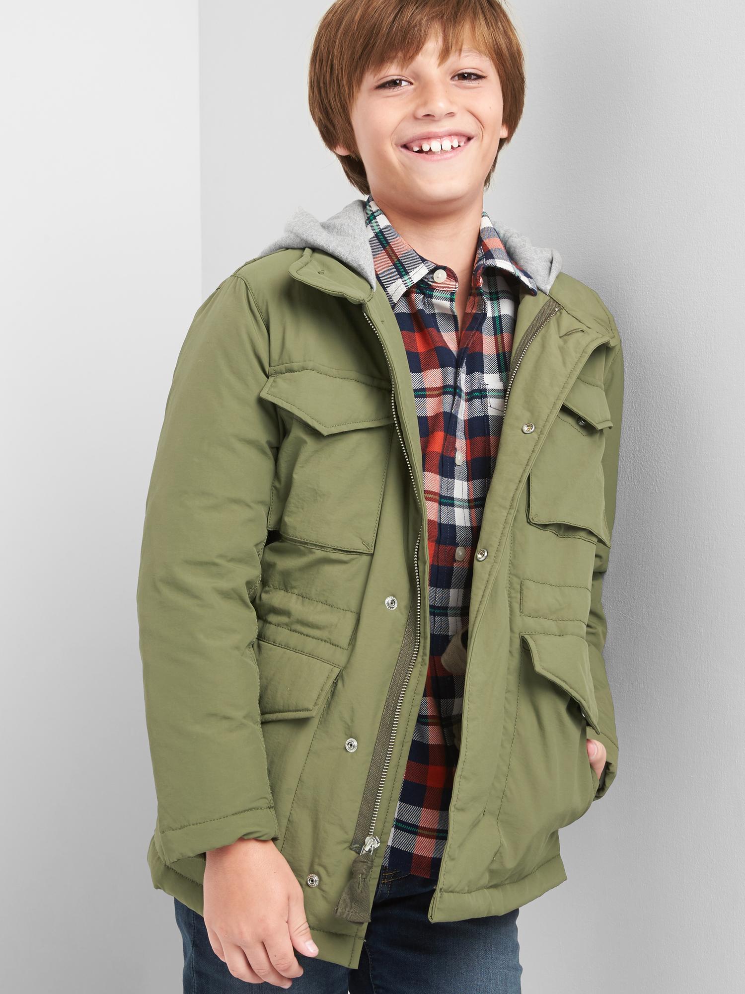 Jersey lined fatigue jacket Gap