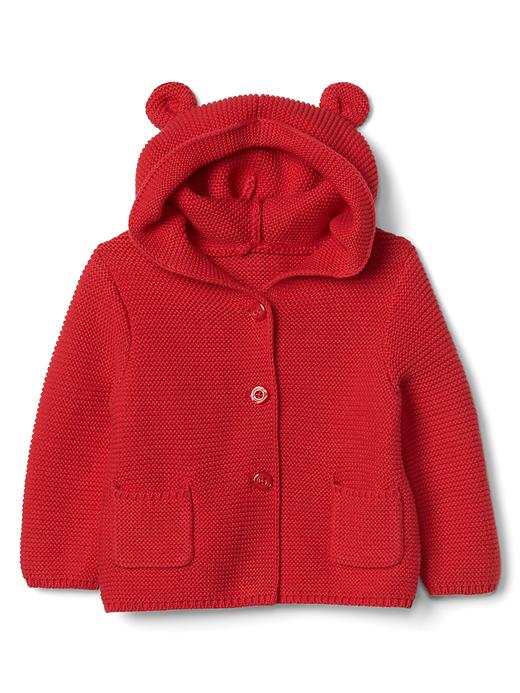 Baby Gap NWT Stars & Stripes Flag Bear Hoodie Sweater 0-3-6-12-18 Months $35 