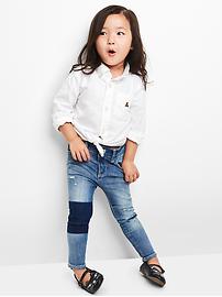 View large product image 6 of 6. High stretch rip & repair skinny jeans
