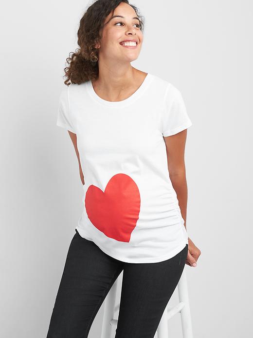 Image number 4 showing, Maternity graphic short sleeve tunic tee