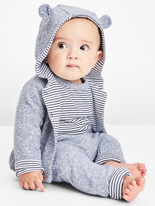 Image number 2 showing, Baby Favorite Reversible Bear Hoodie Sweatshirt