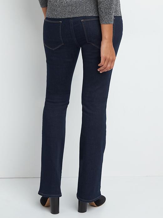 2 of 8 showing, with the color dark rinse of product Maternity Full Panel Perfect Boot Jeans
