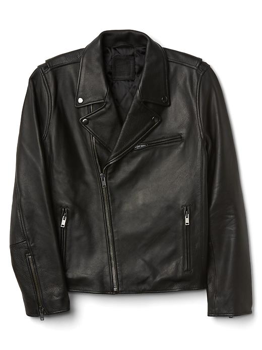 Image number 6 showing, Leather Biker Jacket