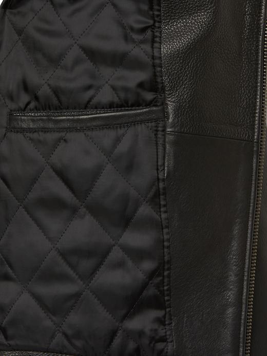 Image number 7 showing, Leather Biker Jacket