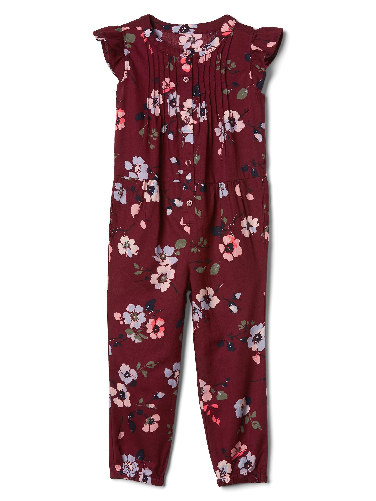 Floral flutter jumpsuit