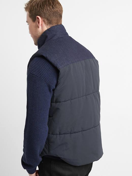Denimyoke puffer vest Gap