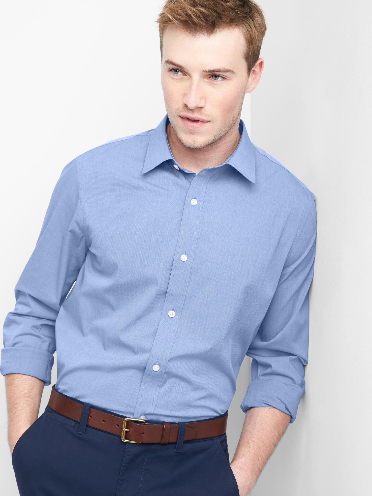 Non-Iron Dry Smart Fit Narrow Stripe Shirt