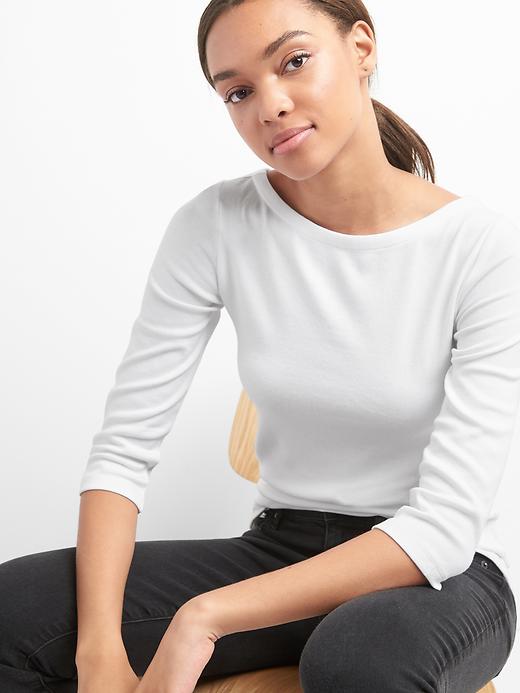 View large product image 1 of 1. Modern Elbow Sleeve Ballet-Back T-Shirt