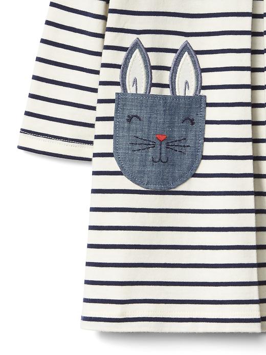Image number 3 showing, Stripe bunny-pocket dress