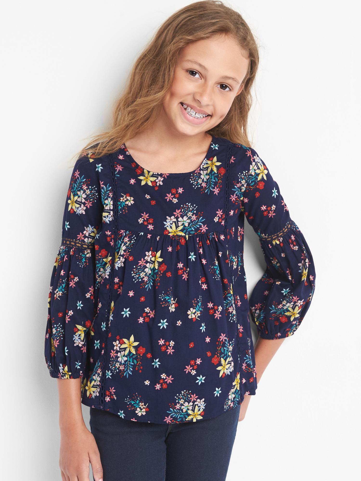 Floral ladder lace top | Gap