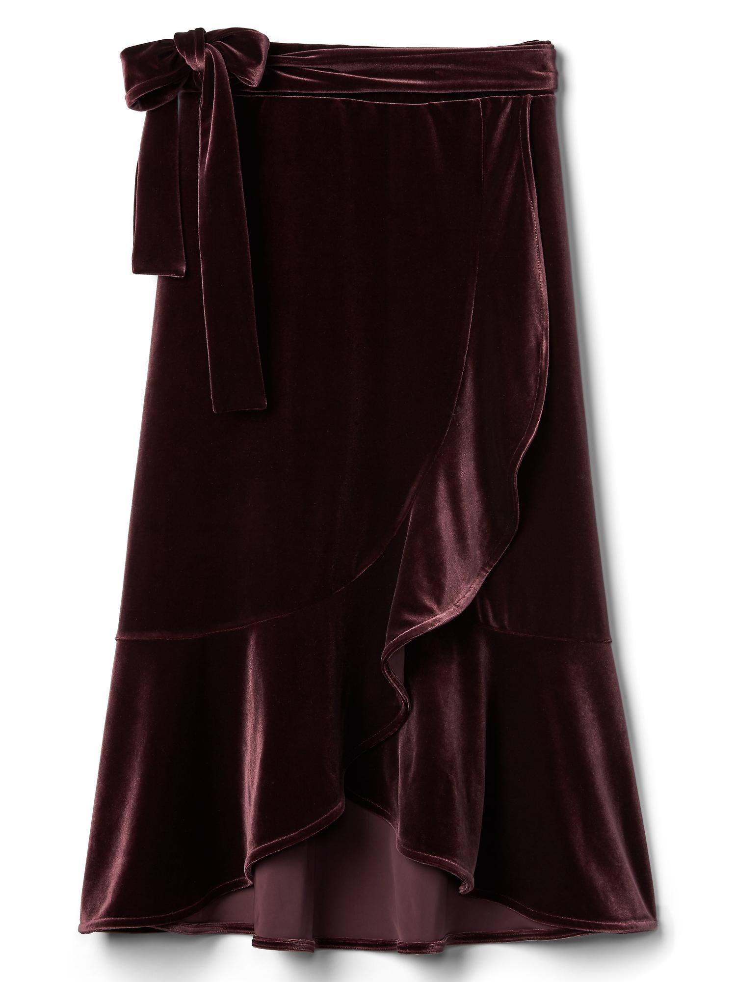 Женские юбки Gap Velvet wrap skirt — фото 5