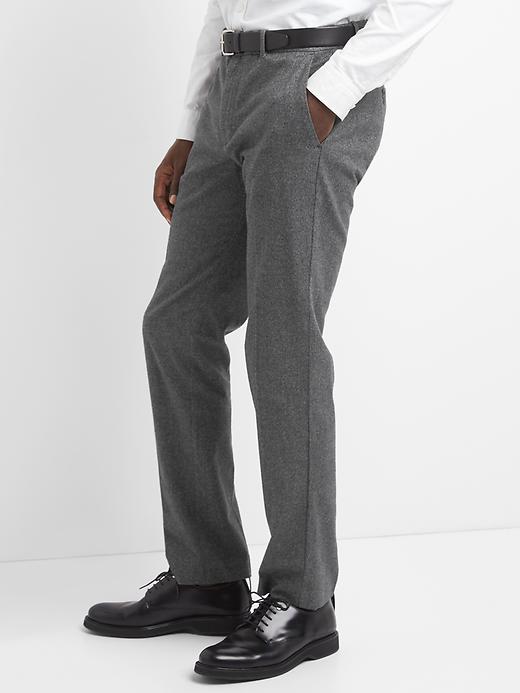 Image number 5 showing, Brushed Cotton Pattern Pants in Slim Fit with GapFlex