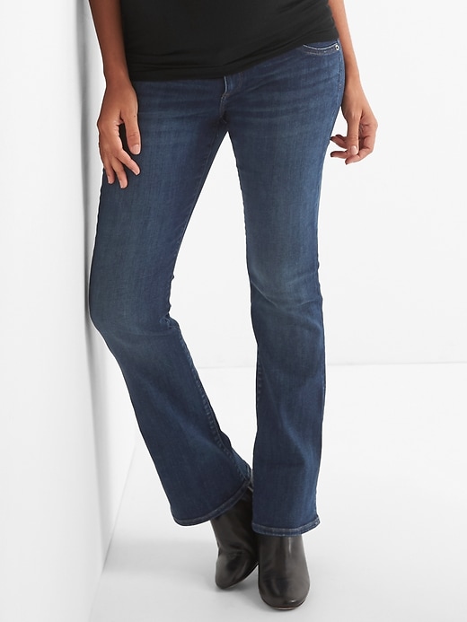Image number 1 showing, Maternity Inset Panel Perfect Boot Jeans