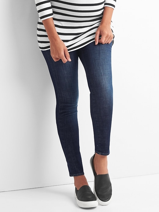 Image number 1 showing, Maternity Full Panel True Skinny Jeans
