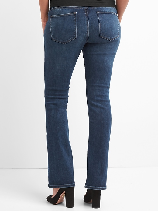2 of 8 showing, with the color dark indigo of product Maternity Demi Panel Perfect Boot Jeans