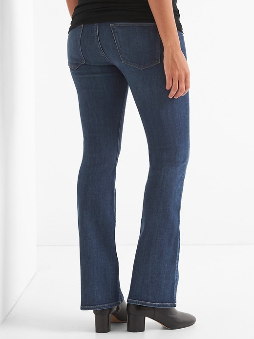 2 of 8 showing, with the color dark indigo of product Maternity Inset Panel Perfect Boot Jeans